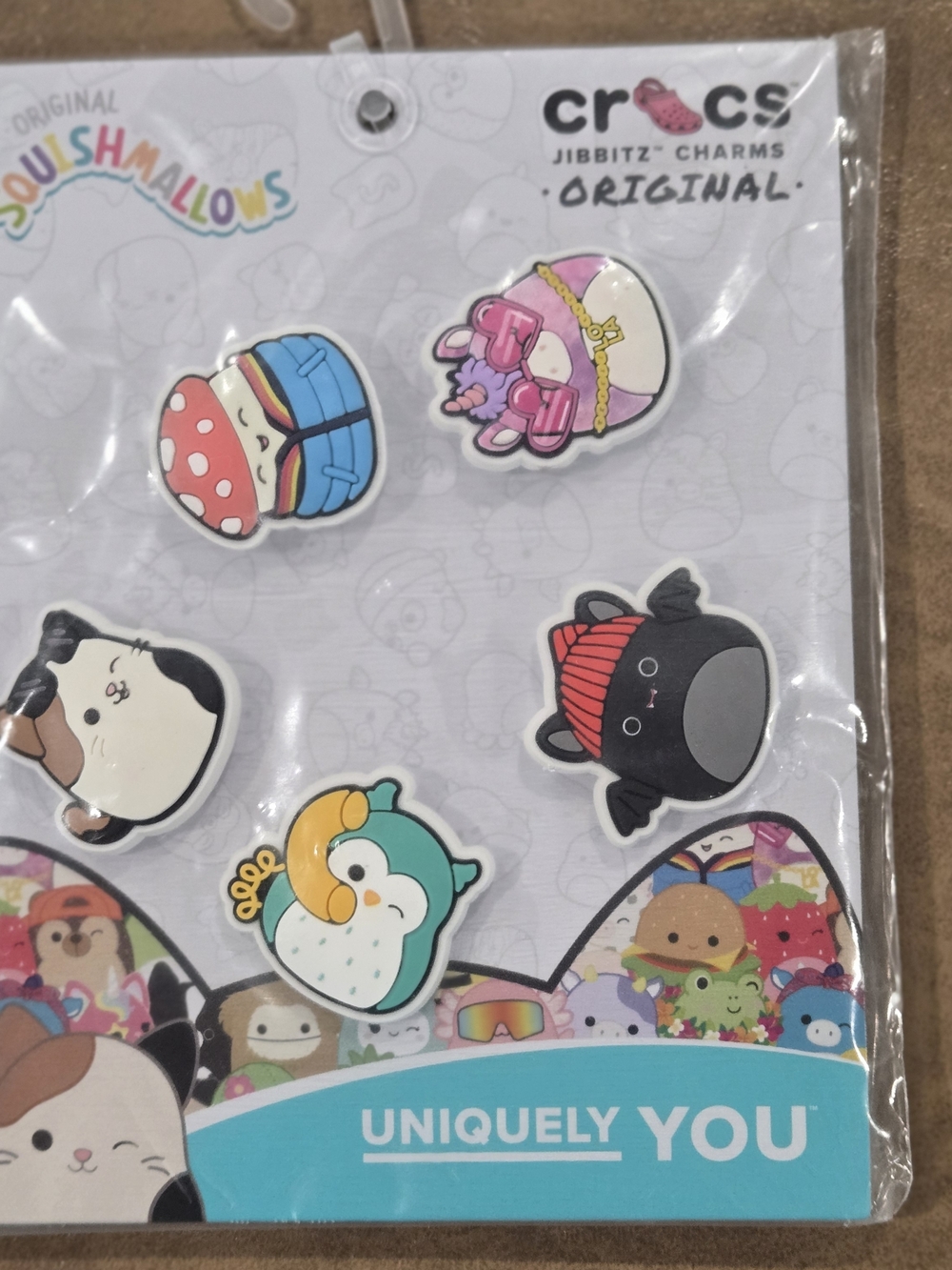 CROCS Squishmallows Jibbitz Charm Pack - Pink, Blue, Black, White, Teal, Yellow
